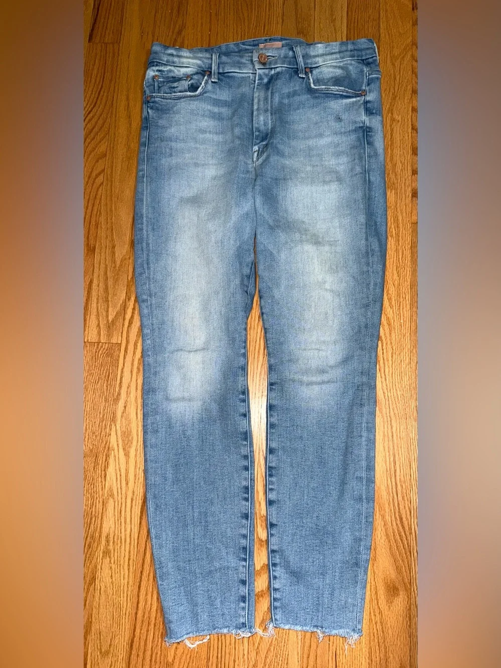 MOTHER Jeans High Waisted Looker Ankle Fray 30